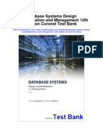 Database Systems Design Implementation and Management 12th Edition Coronel Test Bank