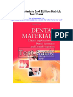 Dental Materials 2nd Edition Hatrick Test Bank