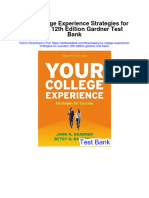 Your College Experience Strategies For Success 12th Edition Gardner Test Bank