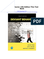 Deviant Behavior 12th Edition Thio Test Bank