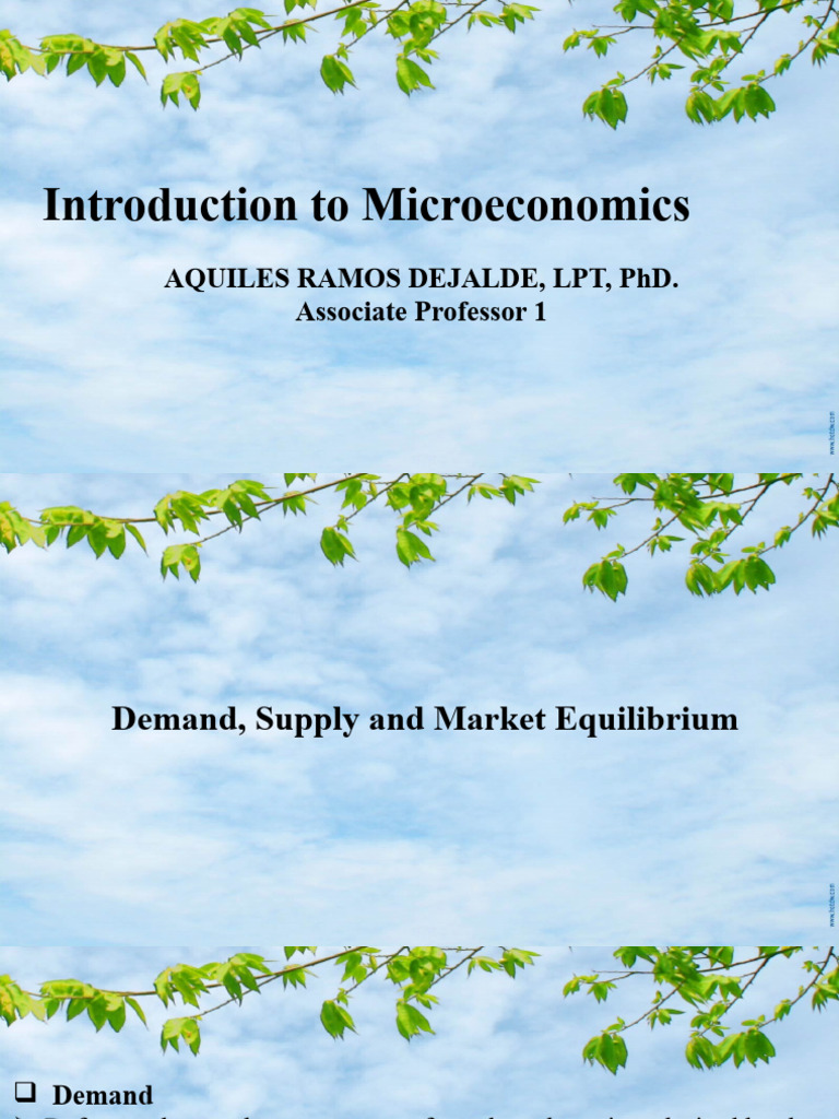 Introduction To Micre Economics 2nd Set | PDF | Demand | Goods
