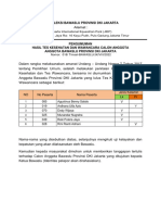 Pengumuman Hasil Tes Kesehatan Dan Wawancara Calon DKI Jakarta 2022