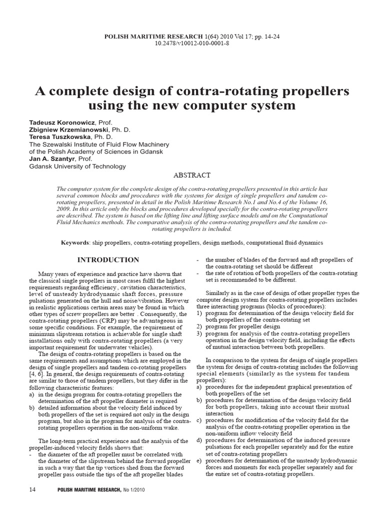 A Complete Design Of Ducted Propellers Using The New Computer System – XCOA