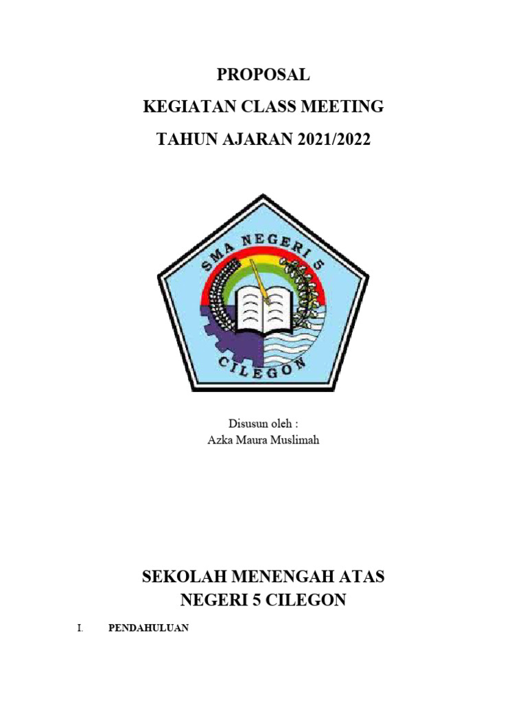 Proposal Class Meeting SMA 5 Cilegon | PDF