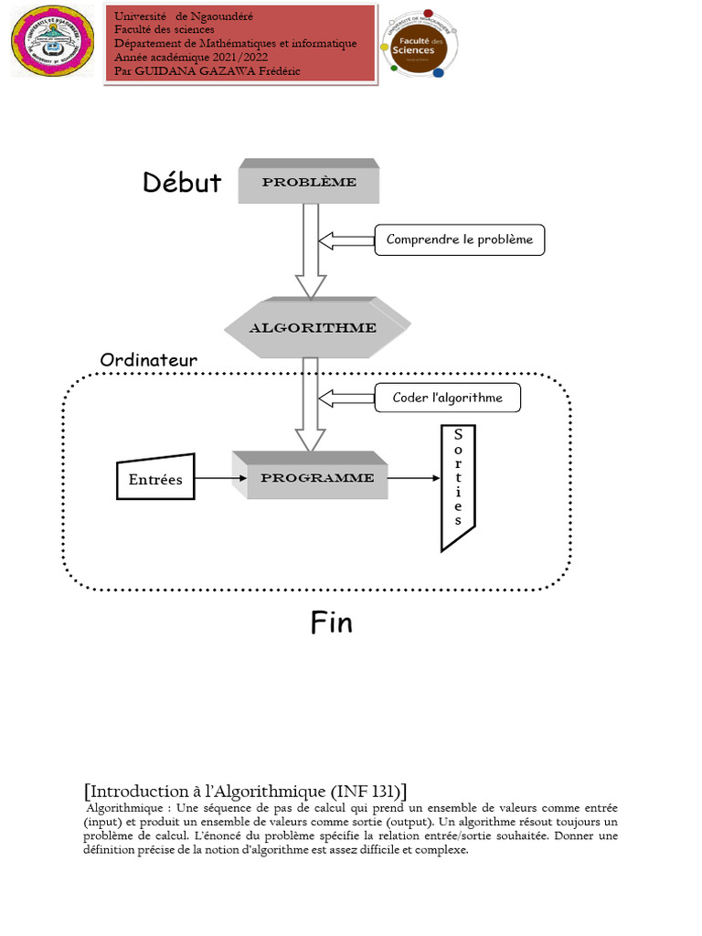 Introduction à l'Algorithmique | PDF | Structure de contrôle | Pédagogie