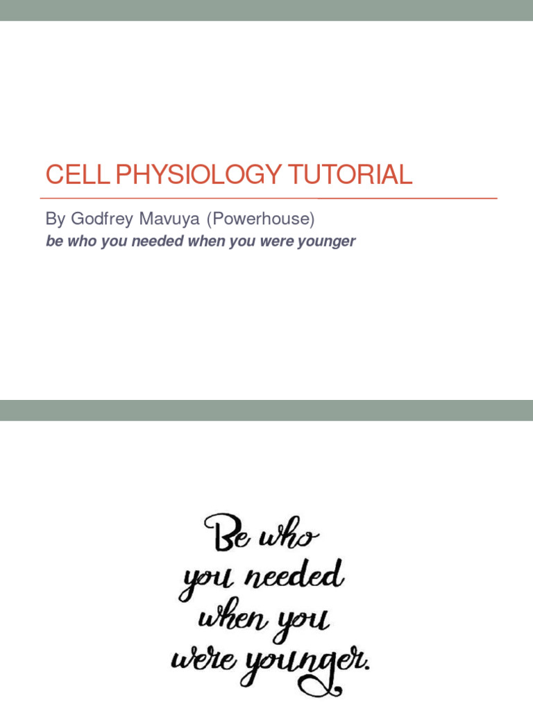 Cell Physiology Concepts by Godfrey Mavuya | PDF | Science & Mathematics