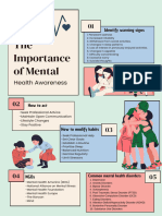 Pastel Green Illustrative Mental Health Poster