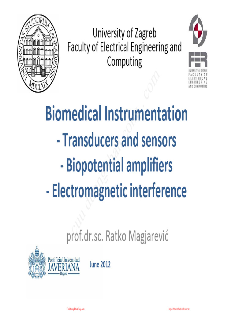 DienTuYSinh HoTrungMy 02 Biomedical Instrumentation Transducers
