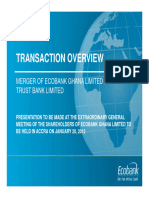 Transaction Overview Merger of EBG and TTB
