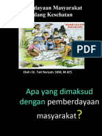 Sesi 3 Pemberdayaan Masyarakat Bidang Kesehatan