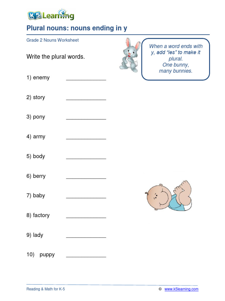 plural nouns grade 2