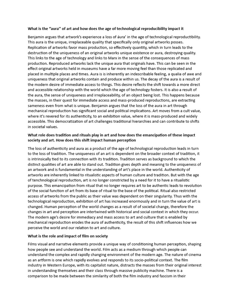 What is the pdf aesthetics experience