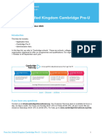 Cambridge Pre U Fee List