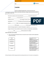 iGCSE - Chem - Worksheet 20 - Rates