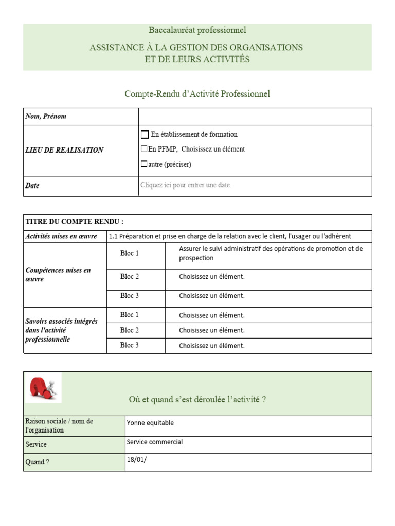 FICHE CRAP Planing | PDF