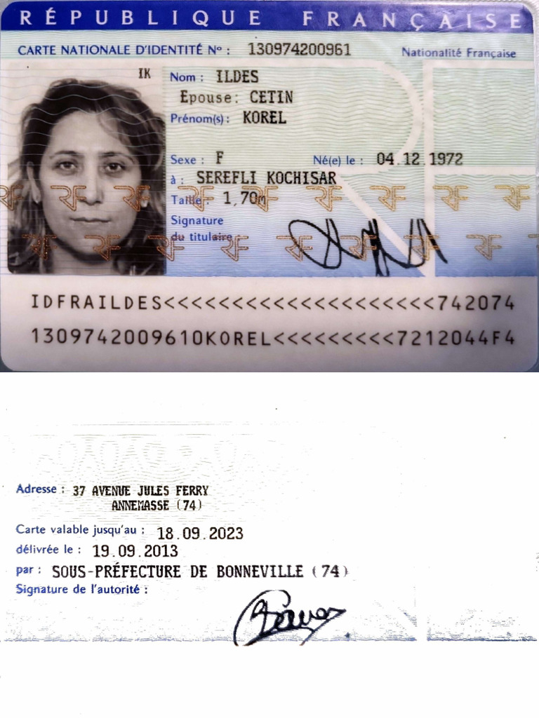 Pièce D-Identité Cetin Korel | PDF