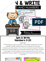 PAGE 14 Spin and Write Numbers 0-20
