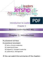 1 Introduction To Leadership