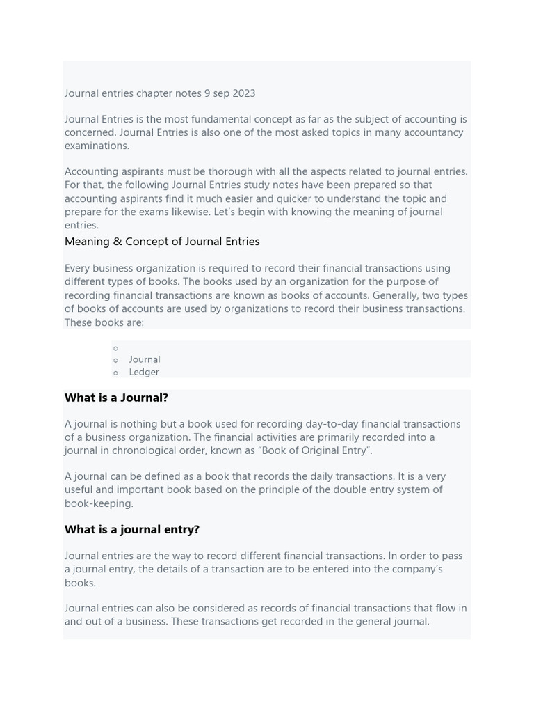 Journal Entries PDF Debits And Credits Bookkeeping