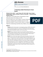 Recurrent Floaters Following Limited Vitrectomy For Vision Degrading Myodesopsia