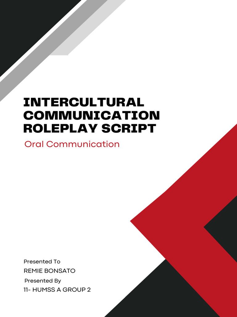 Intercultural Communication Roleplay Script | PDF | Communication ...