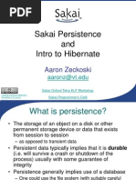 Sakai Persistence and Hibernate