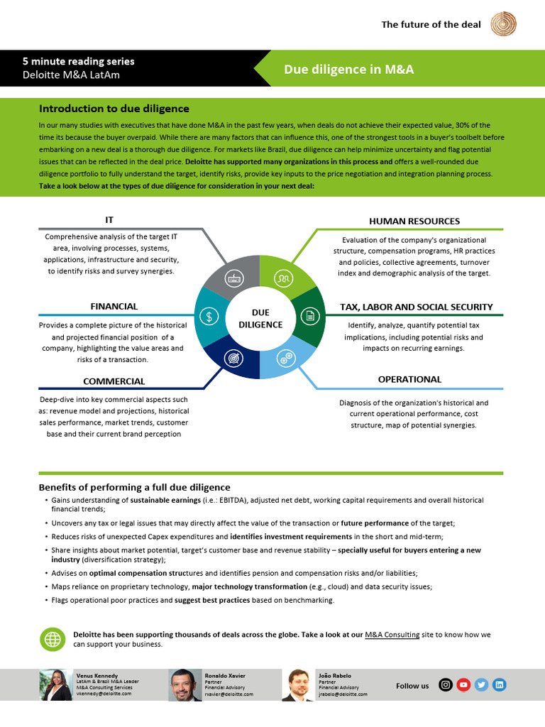 Deloitte Introduction Due Diligence | PDF