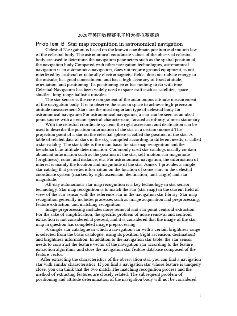 Star map identification in celestial navigation pdf stars navigation