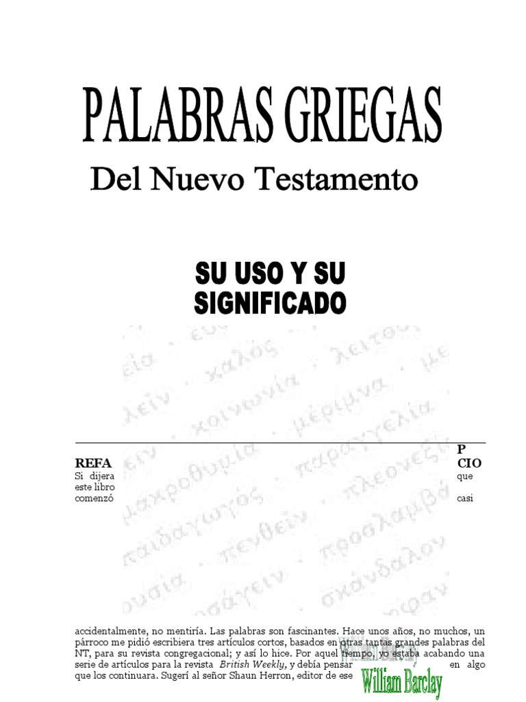 Palabras Griegas Del NT Amor Palabra