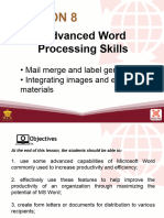 L8 Advanced Word Processing Skills