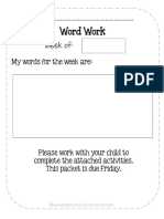 Word Work Homework 15