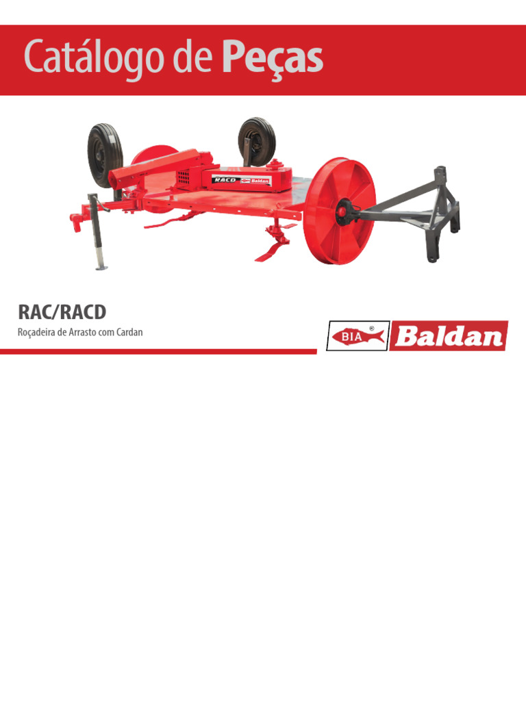 Catálogo de Peças Roçadeiras RAC/RACD | PDF | Parafuso | Porca (ferragem)