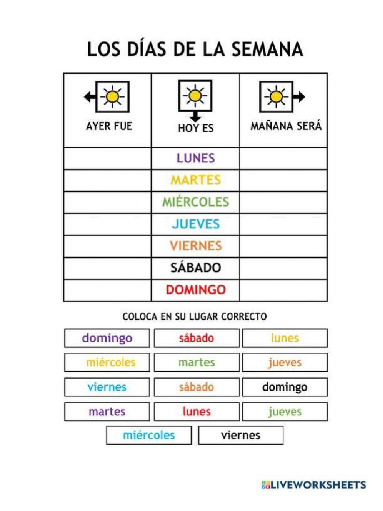 Dias de La Semana | PDF