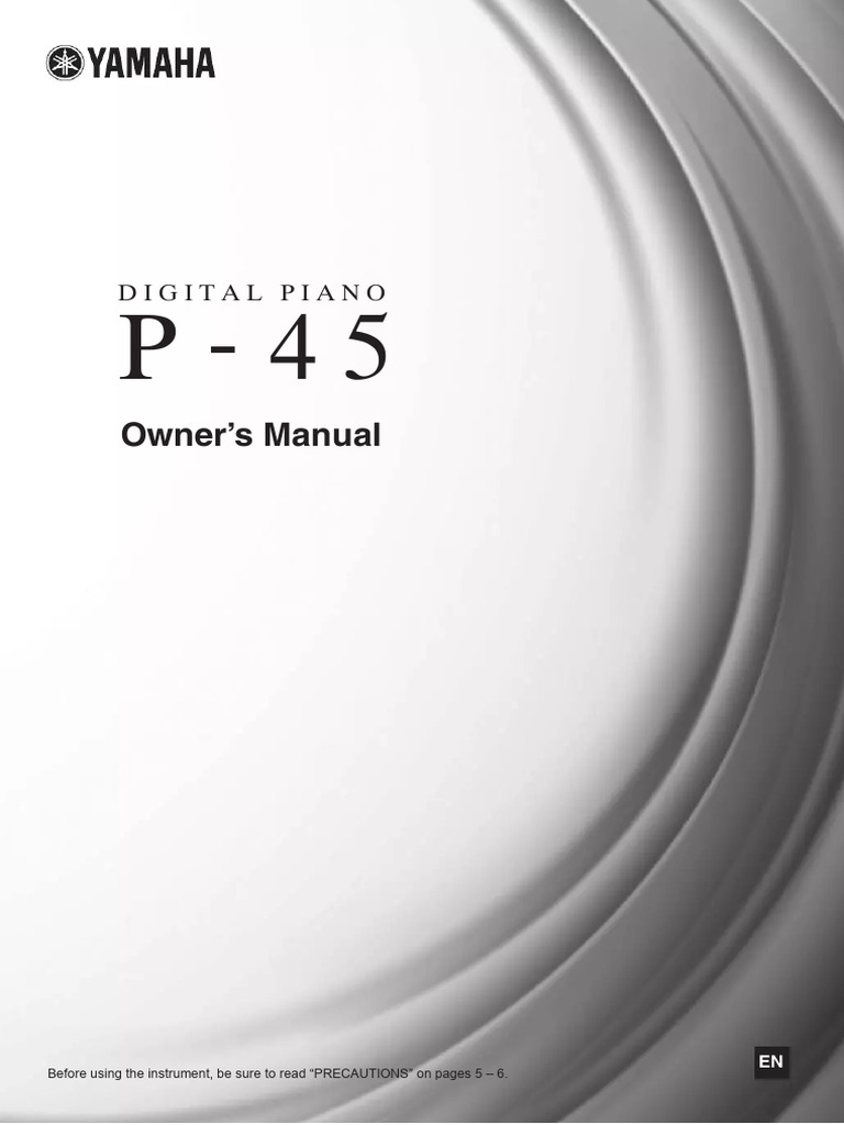 Petunjuk P-45 Yamaha (24 Halaman) | PDF
