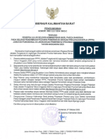Pengumuman Peserta Lulus Seleksi Administrasi Hasil Pasca Sanggah Pada Seleksi Penerimaan PPPK JF Di Lingkungan Pemprov Kalbar T.A 2022