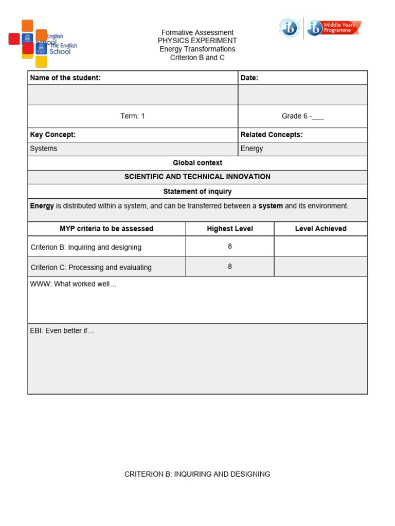 6th Grade Formative B C Test | PDF | Scientific Method | Hypothesis