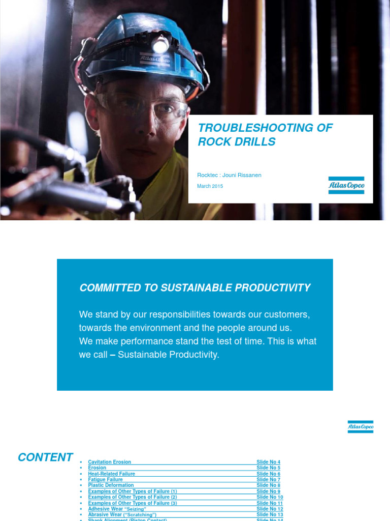 Troubleshooting Guide of Rock Drills Final PDF Wear Fatigue (Material)
