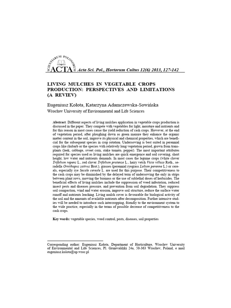 Mulching Info PDF Soil Mulch