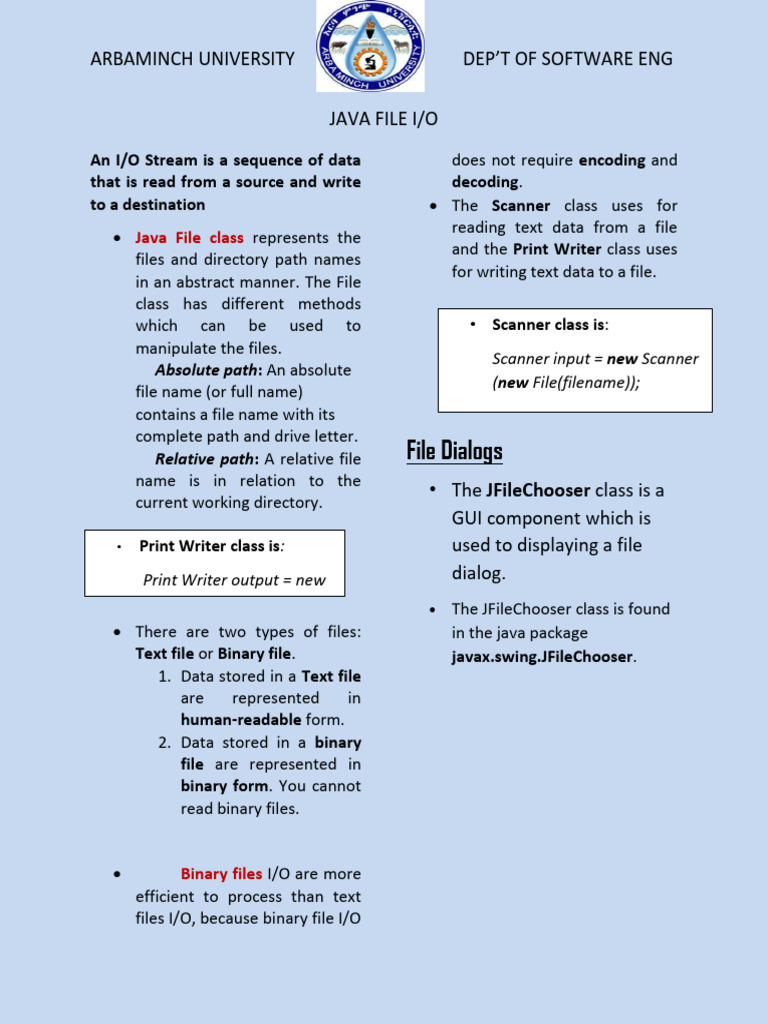 Java text io group 4 a pdf computer file filename