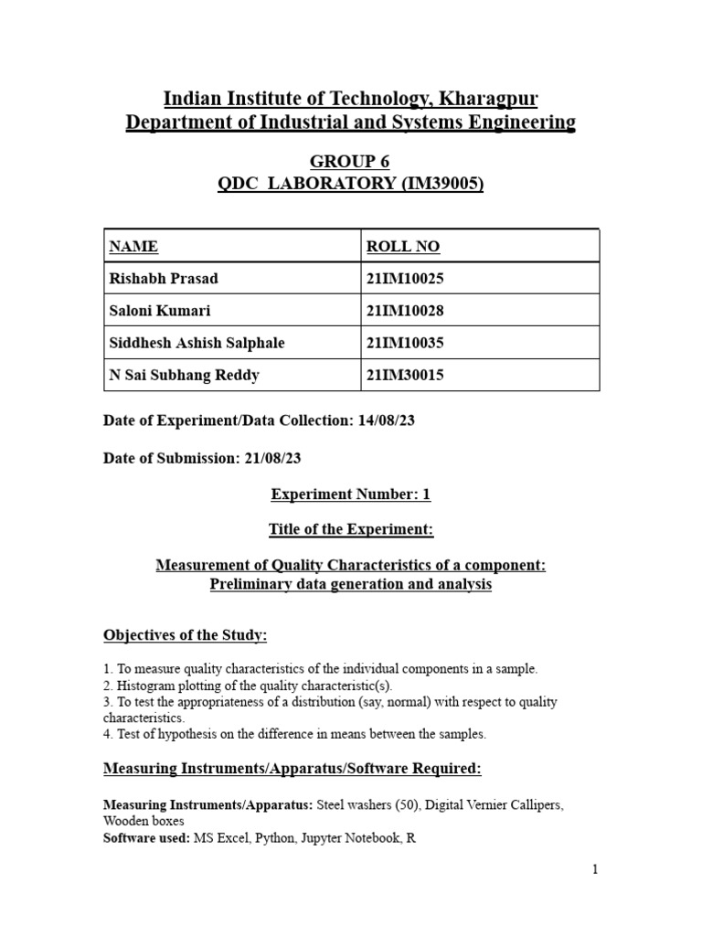 QDC Lab Report | PDF