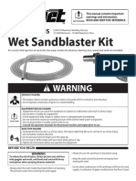 Wet Jet Pressure Washer Wet Sandblasting Kit Manual