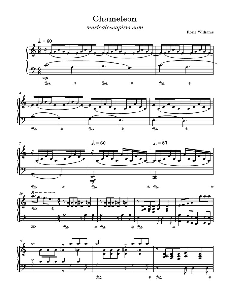 Chameleon Solo Piano | PDF