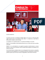 Carta de Pedro Sanchez a la militancia para apoyar el acuerdo con Sumar