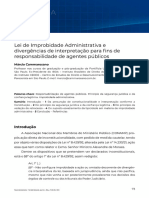 Lei de Improbidade Administrativa e Divergência de Interpretação para Fins de Responsabilidade de Agentes Públicos