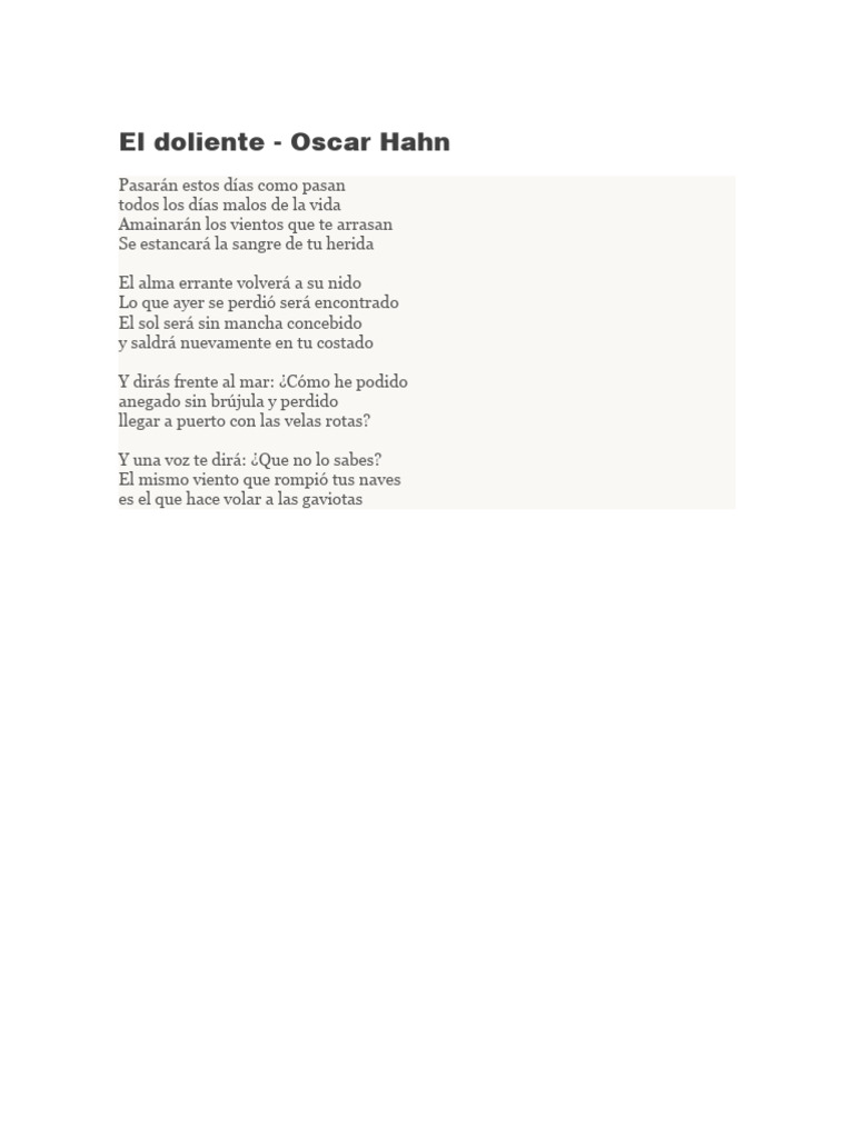 El Doliente | PDF | Poesía