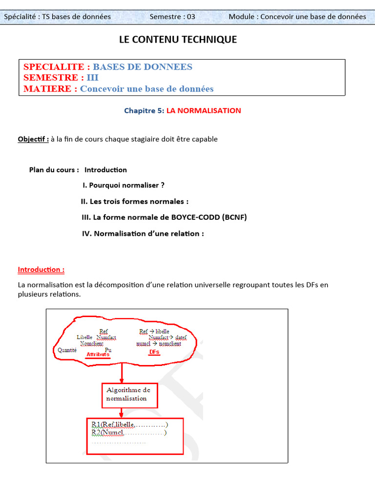 Cours 5 Formes Normal | PDF | Informatique | Cybernétique