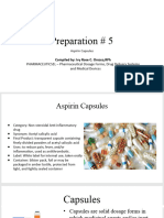 Preparation # 5 Aspirin Capsules