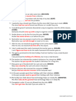 ANSWERS Key Word Transformation - PDF Vocabulary Worksheet - B2 - KWT002