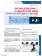 Dodjela Dionica Na Temelju Udjela U Dobiti Zaposlenima I Članovima Uprave - Računovodstveno I Porezno Tretiranje