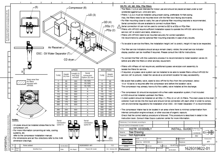 DD/PD Filter Installation Guide | PDF | Valve | Gas Technologies